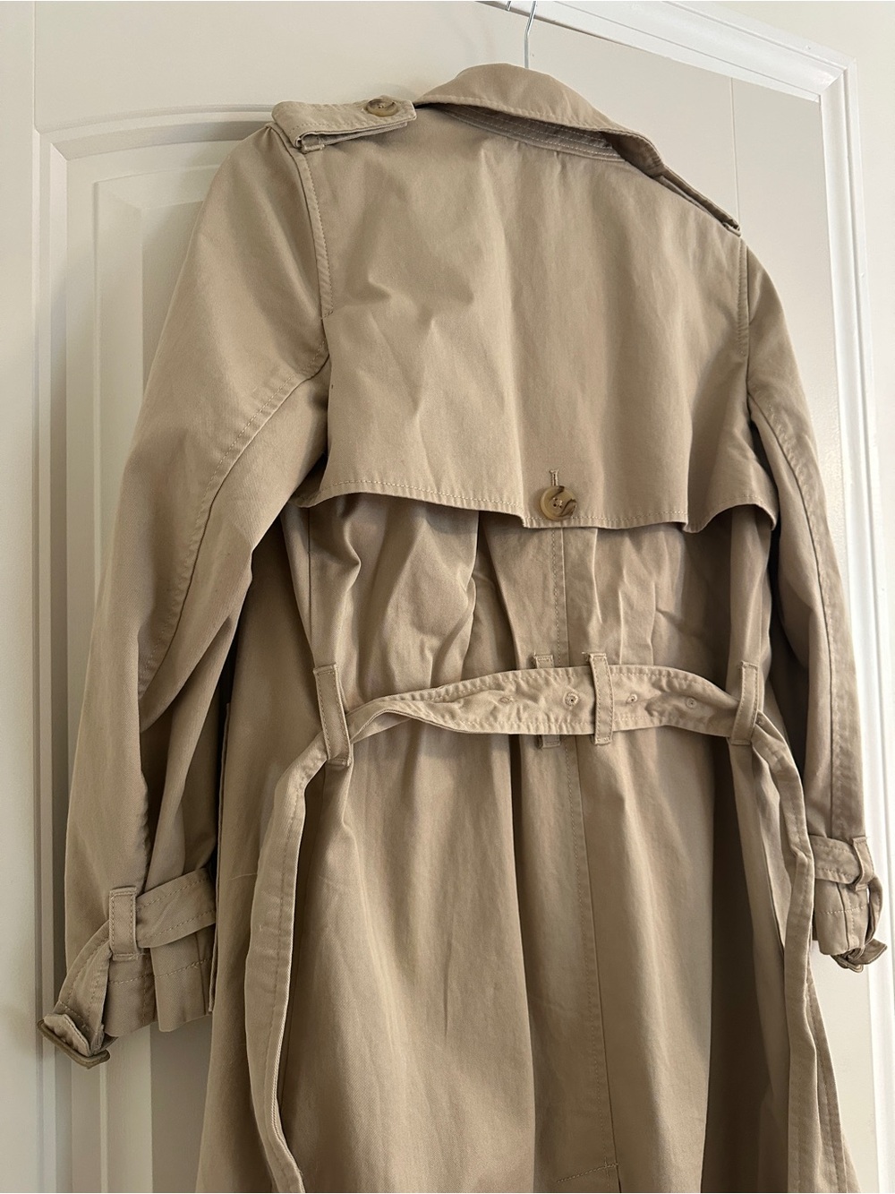 GAP - Khaki Double-Breasted Trench Coat - Picture 11 of 13